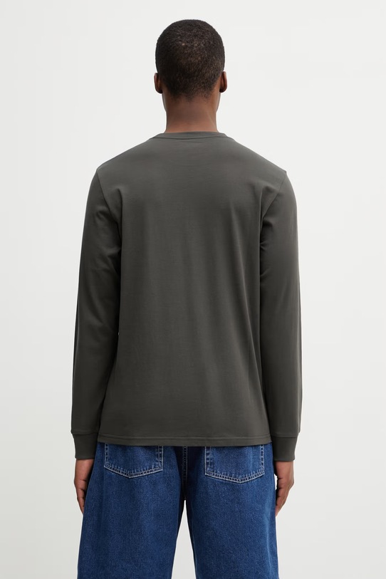 Odzież Carhartt WIP L/S Pocket T-Shirt longsleeve bawełniany męski I030437.3IQXX zielony