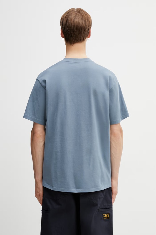 Odzież Carhartt WIP S/S Madison T-Shirt t-shirt bawełniany męski I033000.3PPXX niebieski