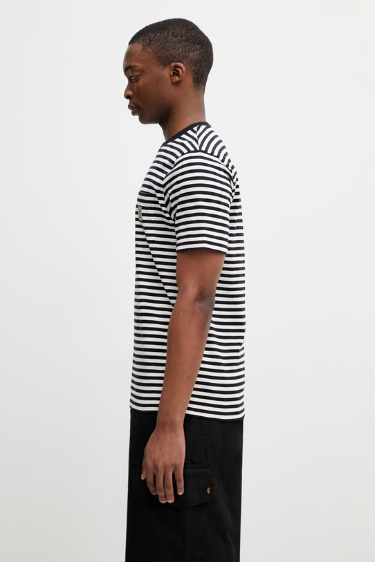 Carhartt WIP S/S Ezra Pocket T-Shirt t-shirt bawełniany męski I036179.3KRXX czarny SS26