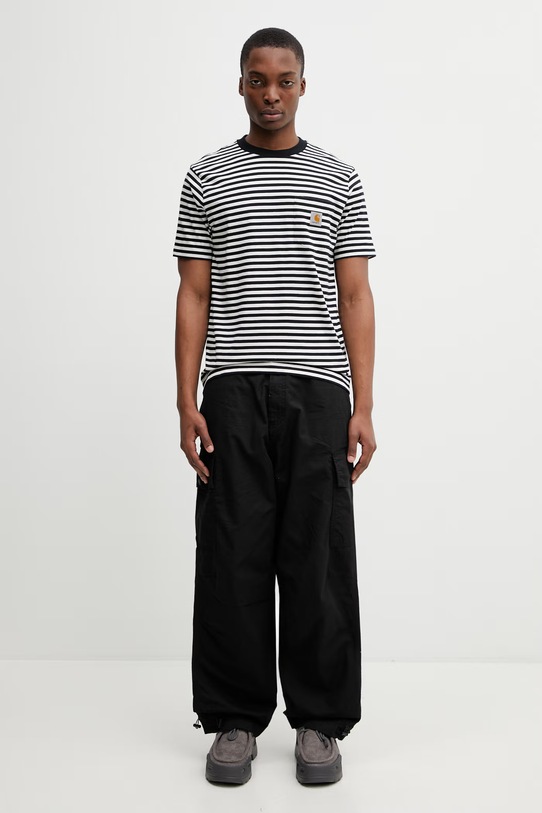 Carhartt WIP S/S Ezra Pocket T-Shirt t-shirt bawełniany męski I036179.3KRXX czarny