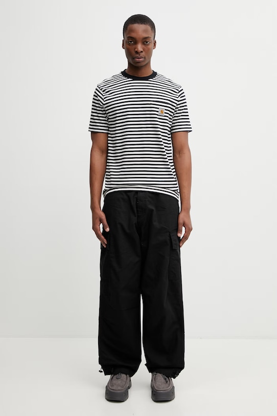 Carhartt WIP S/S Ezra Pocket T-Shirt t-shirt bawełniany męski I036179.3KRXX czarny