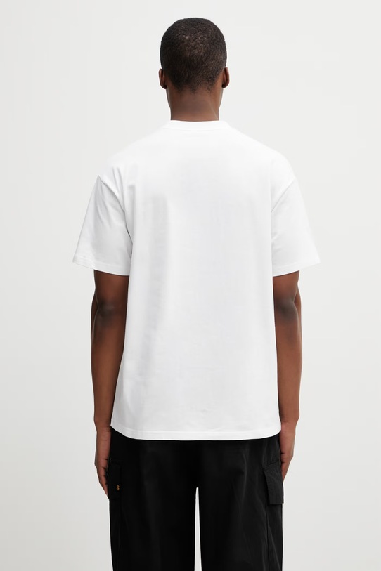 Odzież Carhartt WIP S/S Barbwire C T-Shirt bawełniany męski I036237.02XX biały
