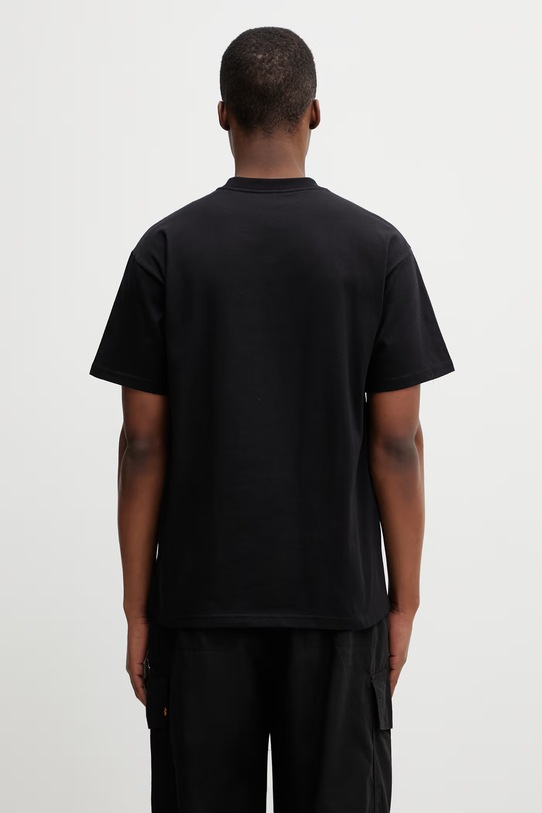 Odzież Carhartt WIP S/S Barbwire C T-Shirt t-shirt męski bawełniany I036237.89XX czarny