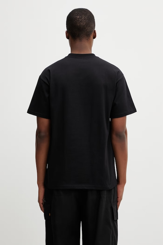 Odzież Carhartt WIP S/S Barbwire C T-Shirt t-shirt męski bawełniany I036237.89XX czarny
