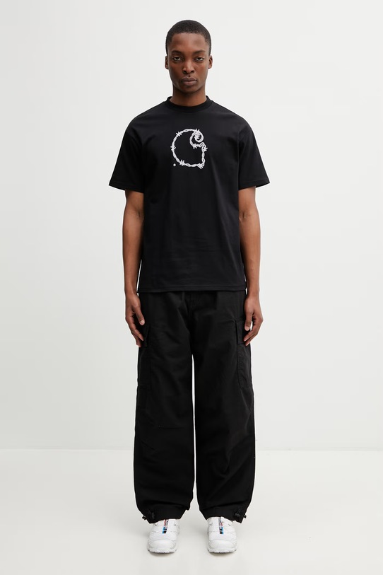 Carhartt WIP S/S Barbwire C T-Shirt t-shirt męski bawełniany I036237.89XX czarny
