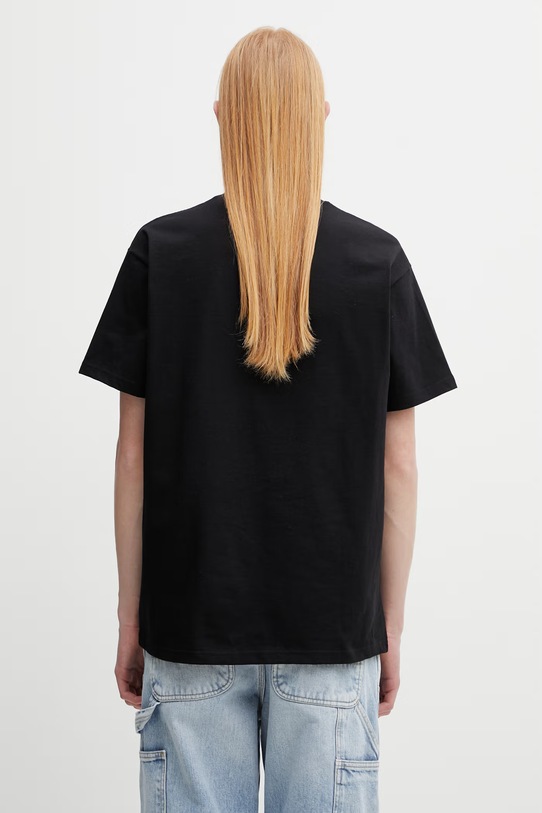 Odzież Carhartt WIP S/S Impact T-Shirt t-shirt bawełniany męski I036265.89XX czarny