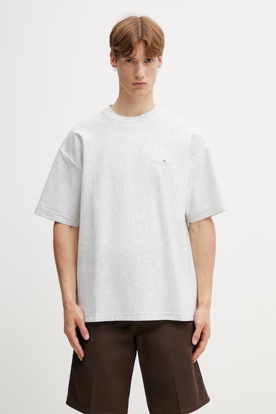 Carhartt WIP S/S WIP Label T-Shirt cotton Men's gray I036180.482XX