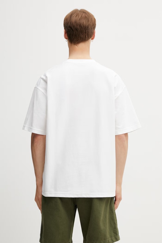 Odzież Carhartt WIP S/S WIP Label T-Shirt bawełniany męski I036180.02XX biały