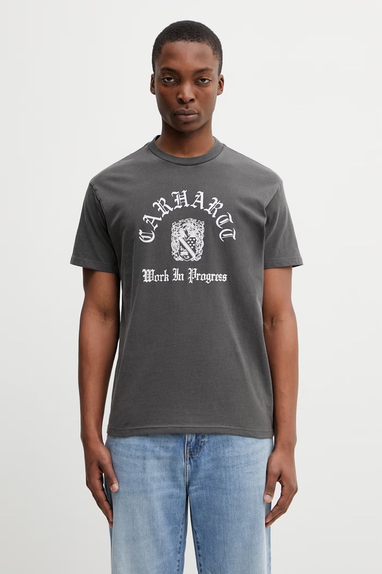 Carhartt WIP S/S Coat Of Arms T-Shirt t-shirt bawełniany męski szary I036195.89GD