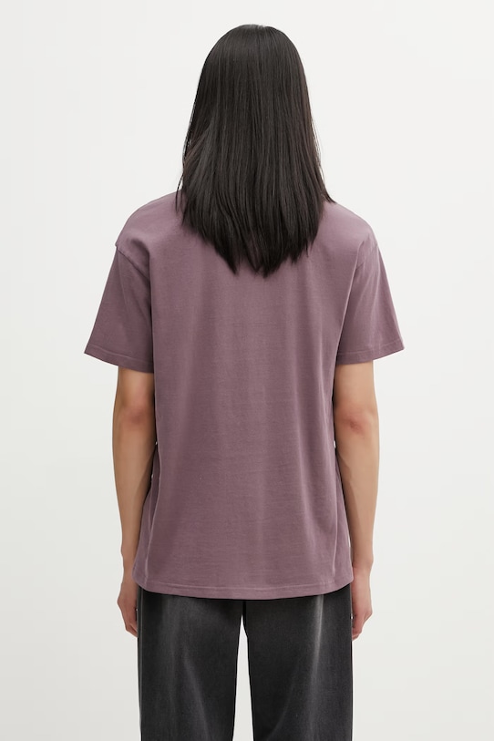 Odzież Carhartt WIP S/S Coat Of Arms T-Shirt t-shirt bawełniany męski I036195.3J1GD fioletowy