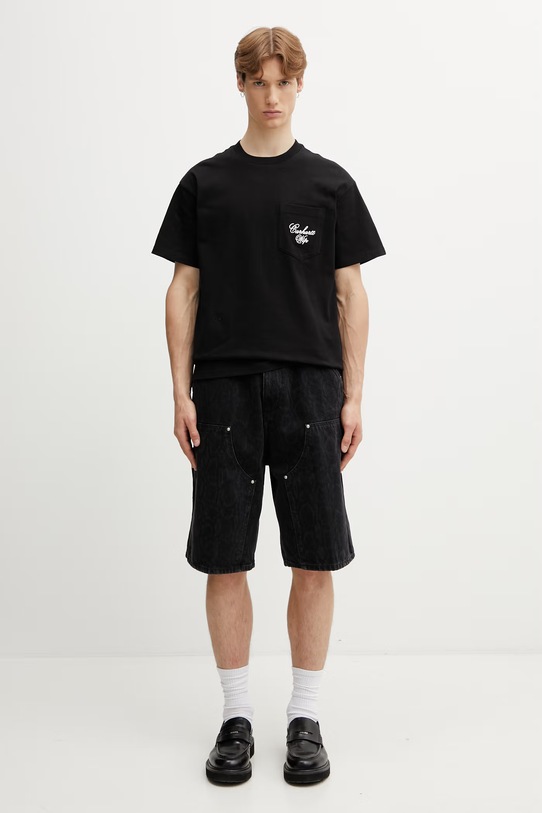 Carhartt WIP S/S Longhand Pocket T-Shirt bawełniany męski I036204.0D2XX czarny