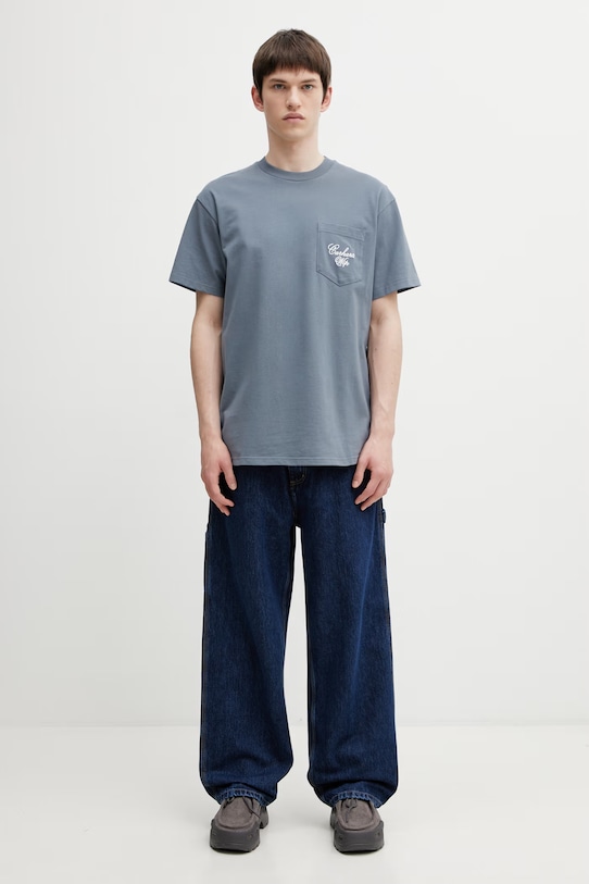 Carhartt WIP S/S Longhand Pocket T-Shirt футболка бавовняна чоловіча блакитний I036204.3Q5XX