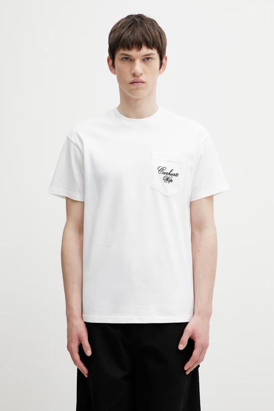 Carhartt WIP S/S Longhand Pocket T-Shirt t-shirt bawełniany męski biały I036204.00AXX