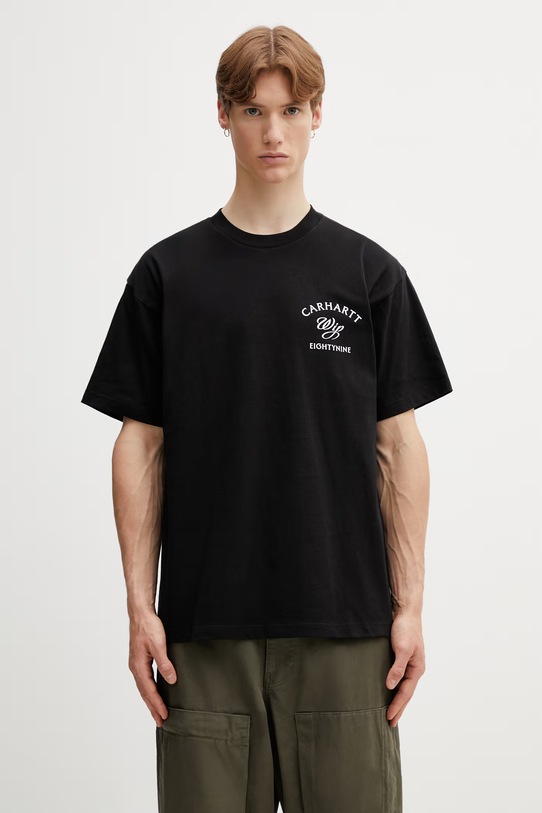 Odzież Carhartt WIP S/S Eightynine T-Shirt t-shirt bawełniany męski I036205.89XX czarny
