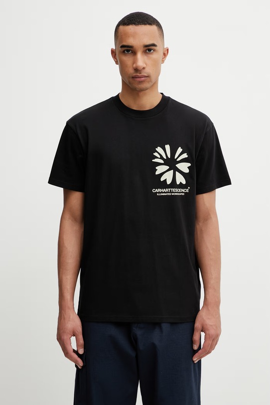 Odzież Carhartt WIP S/S Compy T-Shirt bawełniany męski I036218.89XX czarny