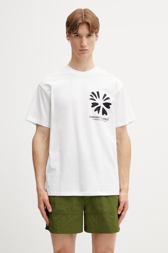 Odzież Carhartt WIP S/S Compy T-Shirt t-shirt męski bawełniany I036218.02XX biały