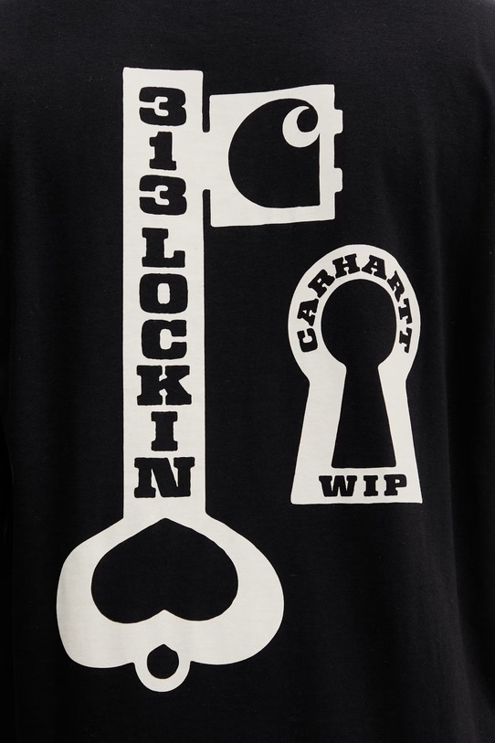 Carhartt WIP S/S Locked T-Shirt t-shirt bawełniany męski czarny I036230.89XX