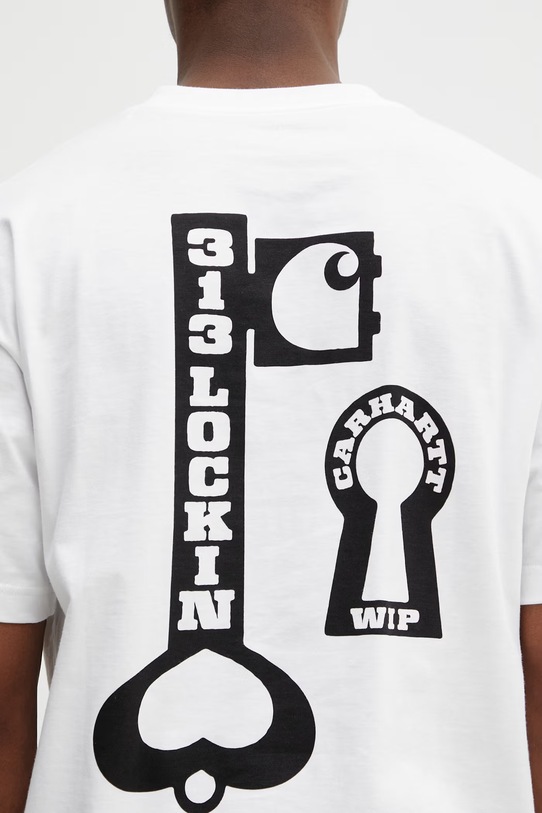 Carhartt WIP S/S Locked T-Shirt t-shirt bawełniany męski biały I036230.02XX