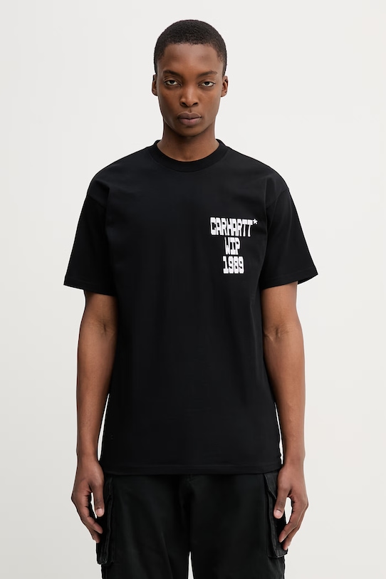 Odzież Carhartt WIP S/S Blocks T-Shirt t-shirt bawełniany męski I036231.89XX czarny