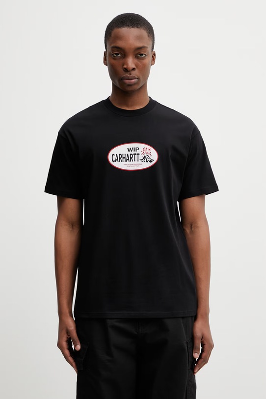 Odzież Carhartt WIP S/S Harlequin BBQ T-Shirt bawełniany męski I036245.89XX czarny