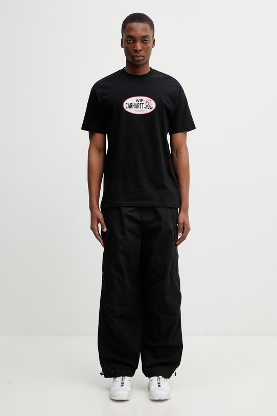 Carhartt WIP S/S Harlequin BBQ T-Shirt bawełniany męski I036245.89XX czarny