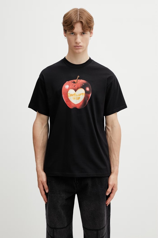 Carhartt WIP S/S Spoiled T-Shirt bawełniany męski czarny I036260.89XX