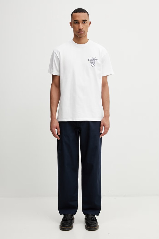 Carhartt WIP S/S Vestige T-Shirt bawełniany męski I036220.206 biały