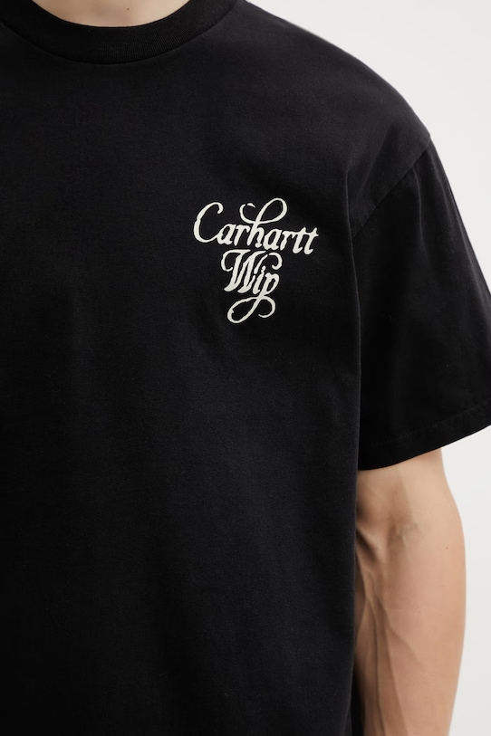 Carhartt WIP S/S Vestige T-Shirt bawełniany męski czarny I036220.8906