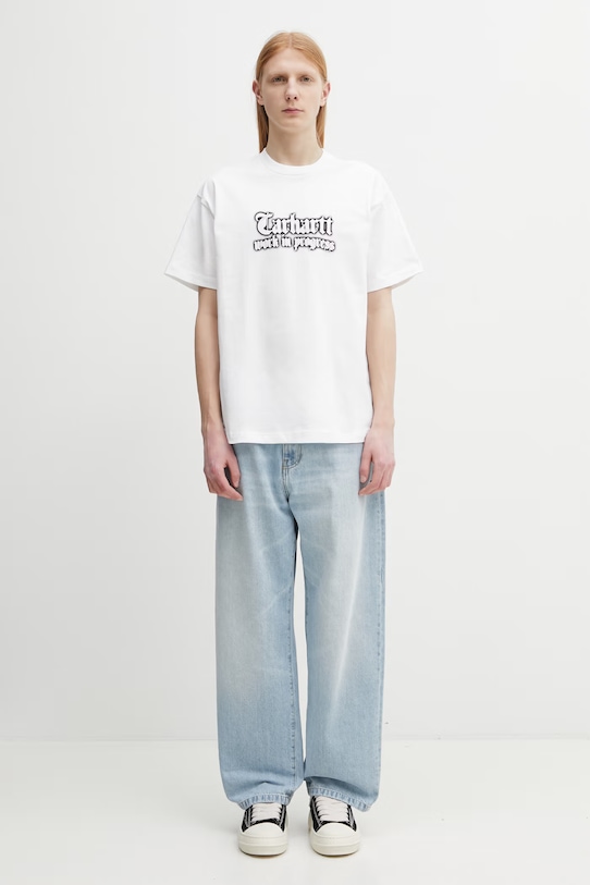 Carhartt WIP S/S World Tour T-Shirt t-shirt męski bawełniany I036236.02XX biały