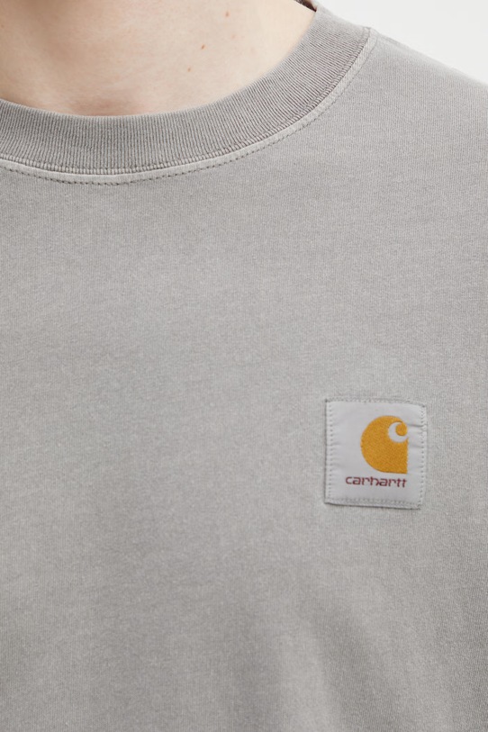 Carhartt WIP L/S Nelson T-Shirt longsleeve Men's cotton gray I029948.2LRGD