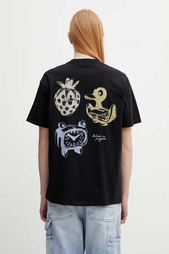 Odzież Carhartt WIP S/S Forma T-Shirt t-shirt męski bawełniany I036254.8960 czarny