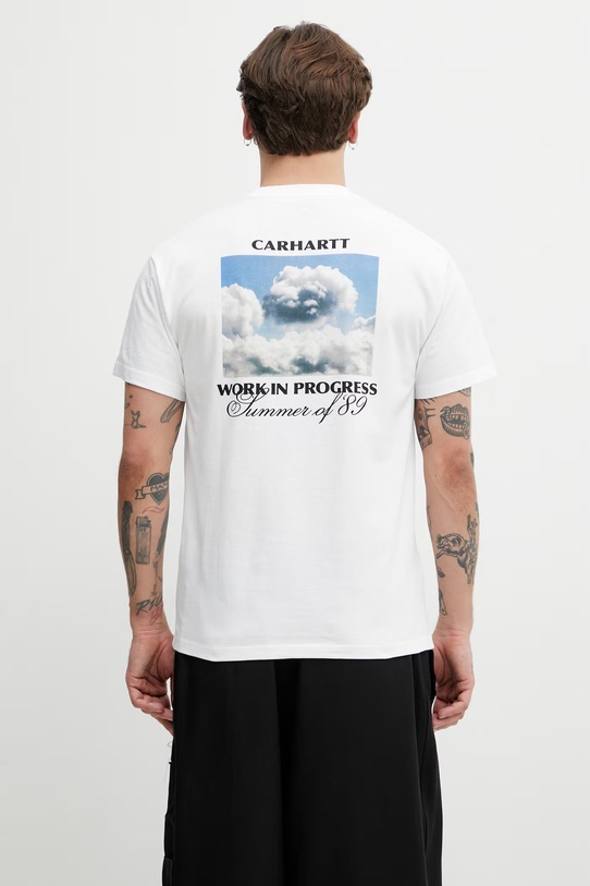 Odzież Carhartt WIP S/S Warm Views T-Shirt bawełniany męski I036246.02XX biały