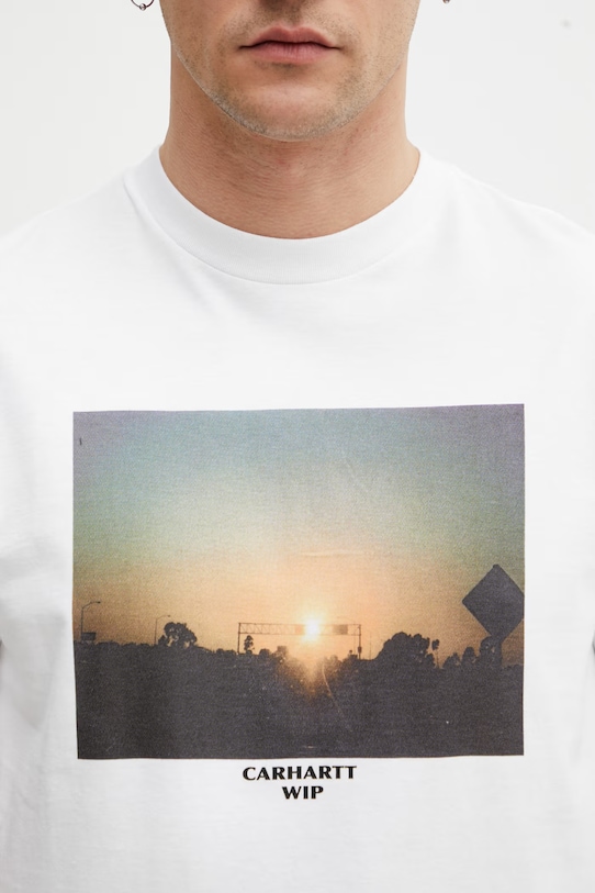 Carhartt WIP S/S Warm Views T-Shirt bawełniany męski biały I036246.02XX