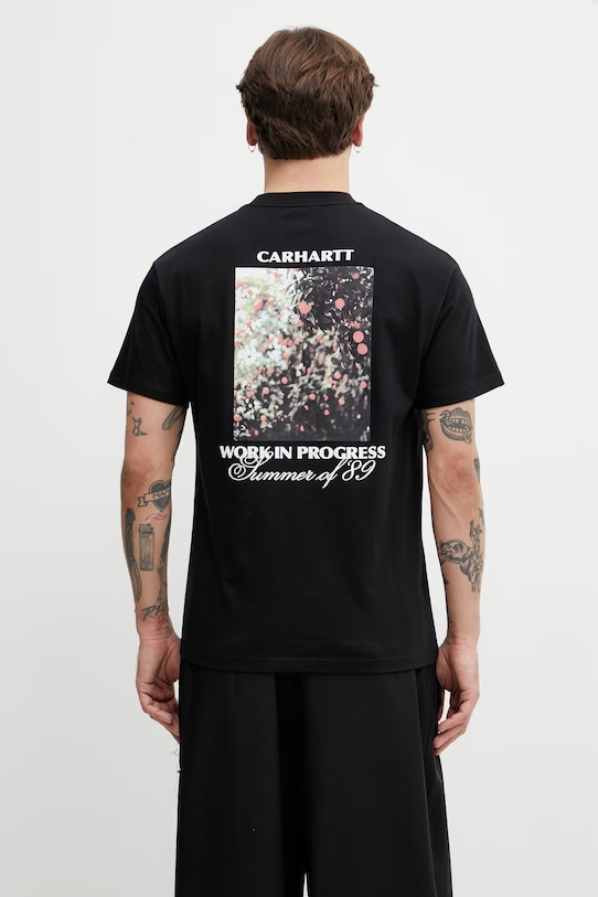 Odzież Carhartt WIP S/S Warm Views T-Shirt bawełniany męski I036246.89XX czarny
