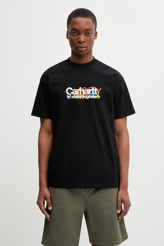 Odzież Carhartt WIP S/S Primary T-Shirt bawełniany męski I036238.89XX czarny