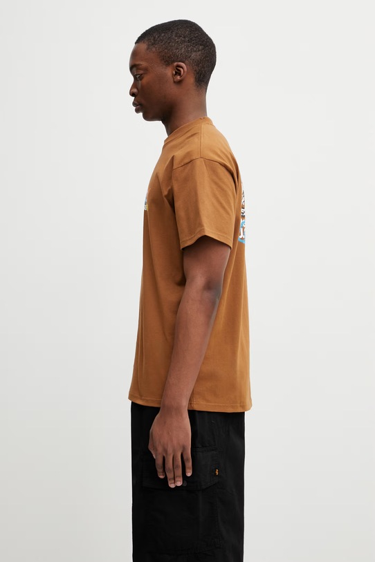 Carhartt WIP S/S Primary T-Shirt t-shirt bawełniany męski I036238.HZXX brązowy SS26