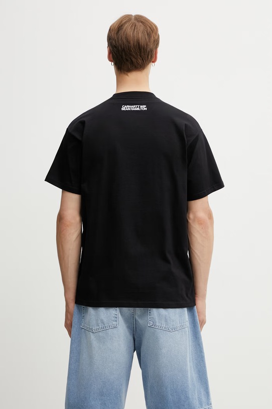 Odzież Carhartt WIP S/S Sean Hamilton 02 T-Shirt t-shirt bawełniany męski I036269.89XX czarny