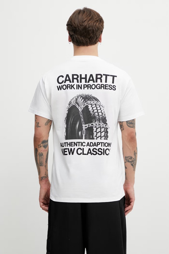 Odzież Carhartt WIP S/S Sean Hamilton 03 T-Shirt T-shirt bawełniany męski I036270.02XX biały