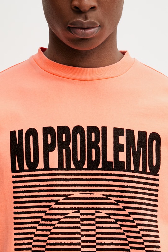 No Problemo Cnd Wave t-shirt bawełniany męski pomarańczowy NP6000405