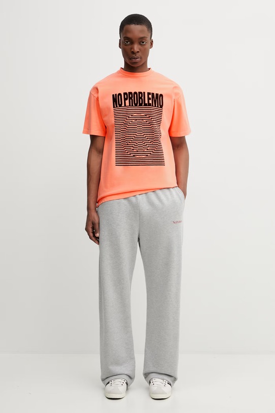 No Problemo Cnd Wave t-shirt bawełniany męski NP6000405 pomarańczowy