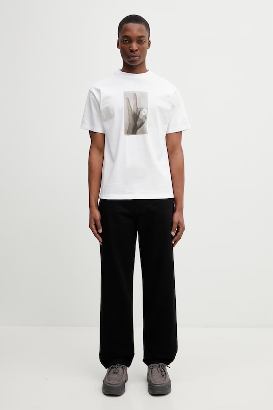 No Problemo Pill t-shirt bawełniany męski NP6001405 biały