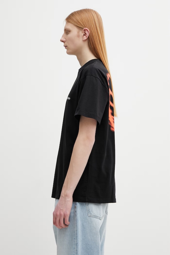 No Problemo Smile Away t-shirt oversize bawełniany męski NP6001905 czarny SS26