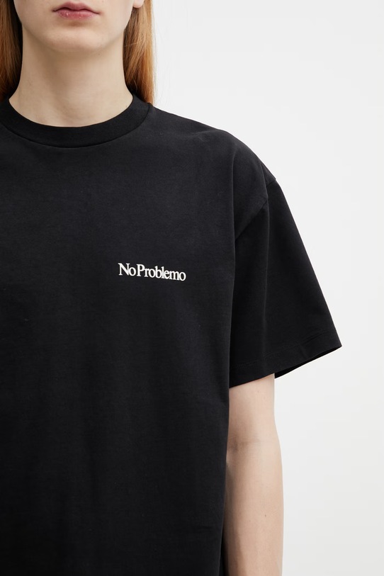 No Problemo Smile Away t-shirt oversize bawełniany męski czarny NP6001905