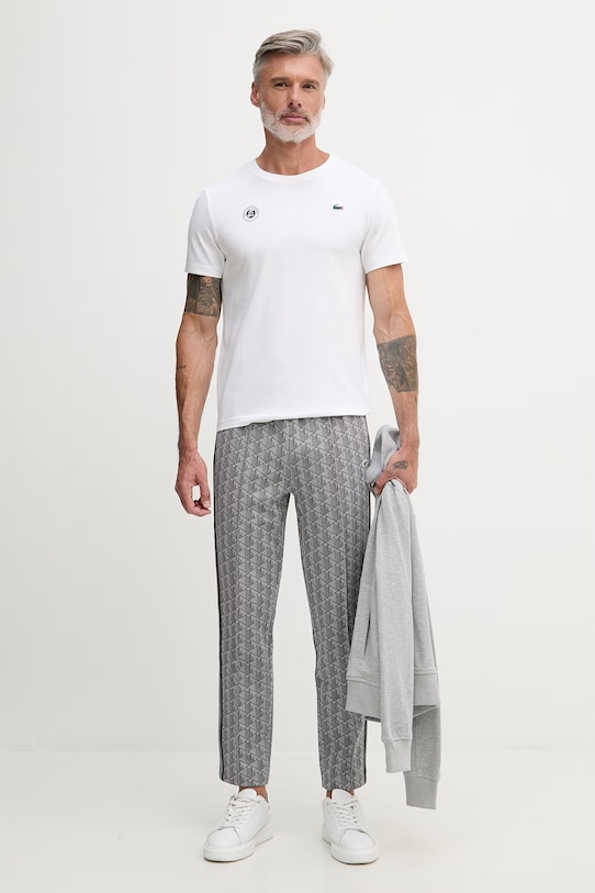 Lacoste t-shirt Ανδρικό με βαμβάκι TH8309 μπεζ SS26