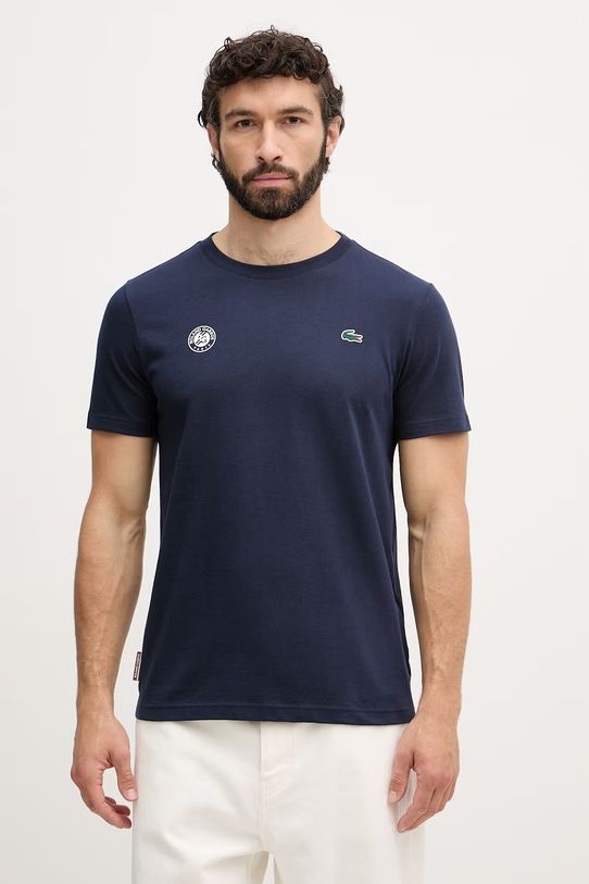 Lacoste T-shirt męski z bawełną granatowy TH8309