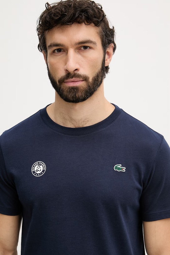 Lacoste T-shirt męski z bawełną granatowy TH8309