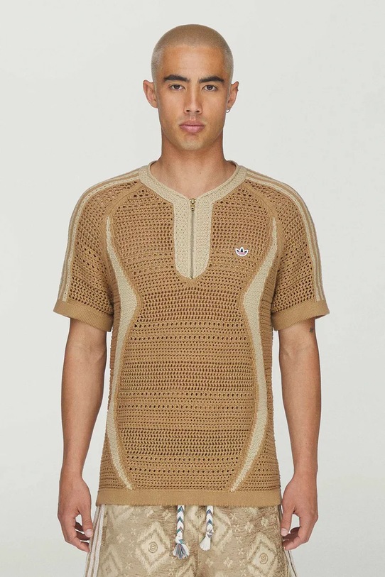 adidas Originals CLOT x adidas by Edison Chen T-shirt męski z bawełną beżowy KE7069