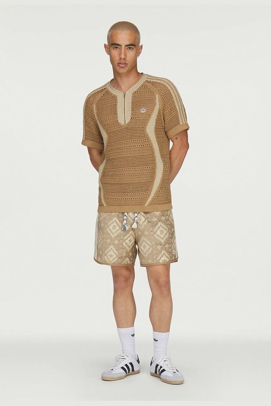 adidas Originals CLOT x adidas by Edison Chen T-shirt męski z bawełną KE7069 beżowy SS26