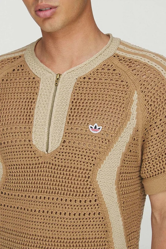 adidas Originals CLOT x adidas by Edison Chen T-shirt męski z bawełną beżowy KE7069