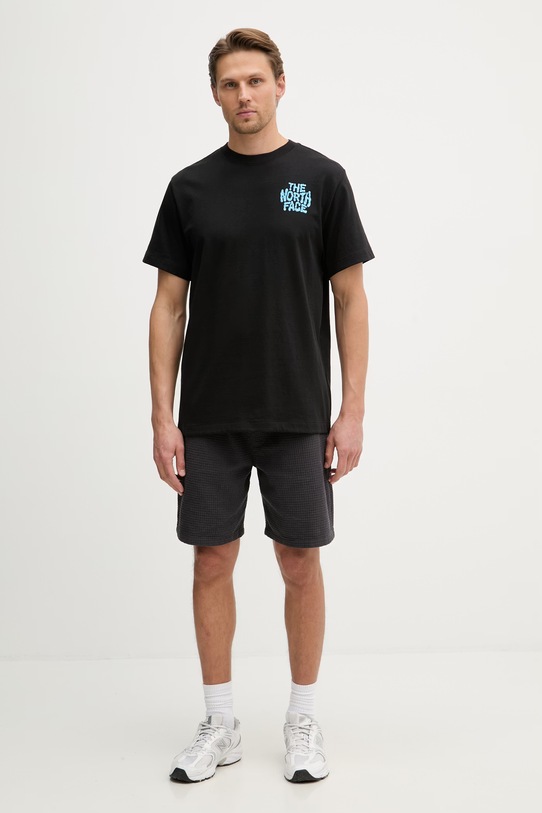 The North Face t-shirt Ανδρικό βαμβακερός DRIP LOGO NF0A8GABJK31 μαύρο SS26